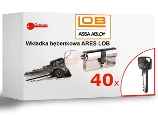 Vložka bubnová pre výsuvný zámok univerzálny profil obojstranný L 30 / 35 poniklovaný 40 klúčov