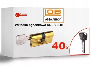 Vložka bubnu pre výsuvný zámok univerzálny profil obojstranný 30 / 50 mosadz 40 klúčov
