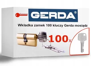 Profilová vložka bubna pre zásuvné zámky. 35 / 40 mosadz 100 KLÚČOV