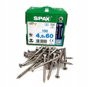 Skrutky, šróby  - Spax Spax STEEL 4,5x60 A2 100 ks