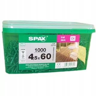Skrutky, šróby - Spax terasové dosky 4.5x60 mm 1000 ks