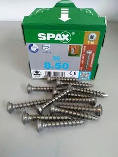 Skrutka konzoly a drevené spojovacie prvky SPAX 8 × 50 T40