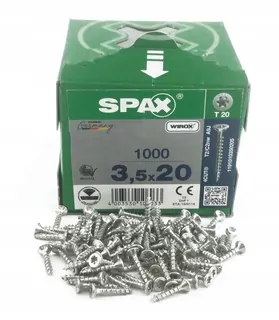 Skrutky, šróby  - Spax 3,5x20 1000pc skrutky Wirox 4Cut TX T20