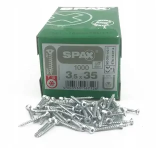 Skrutky, šróby  - Spax skrutky 3.5x35 1000ks T15 lentikulárnej hlavu