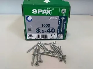 Skrutky, šróby  - Spax skrutky 3,5x40 1000ks Wirox 4Cut TX T20