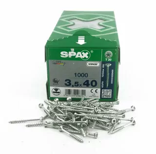 Skrutky, šróby  - Spax 3,5x40 1000pc skrutiek Wirox 4Cut TXTG 3/4 T10