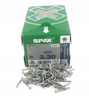 Skrutky Spax 3 × 30 1000ks WIROX 4CUT (TX plný závit) T10