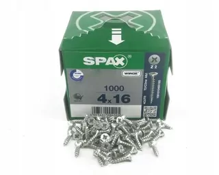 Skrutky, šróby  - Spax 4x16 1000pc skrutky Wirox 4Cut TX Z2