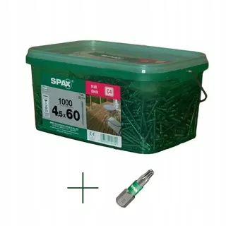 Skrutky, šróby  - Skrutky pre Spax Wirox 4.5x60 + Bit