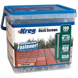 Skrutky, šróby - Skrutky na montáž terasových dosiek 51mm KREG 700sz