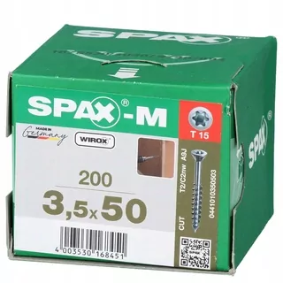 Skrutky, šróby  - MDF Spax 4.5x50 Nábytok skrutkovače 200 ks