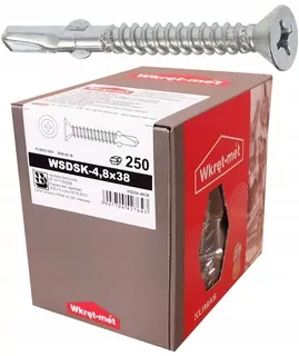 Skrutky, šróby - Samorezné skrutky pre oceľové 4,8x38 skrutky 250st