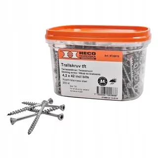 Skrutky, šróby - Terasové skrutky 200 ks 4,2x42 mm