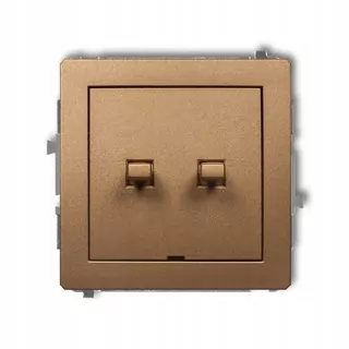 Americký zlatý dvojitý vypínač 8DWPUS-2 DECO