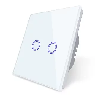 Dotykový sklenený svetlo spínač dvojná biela led wifi