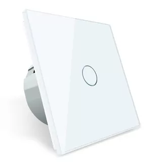 Livolo sklenený dotykový spínač s jedným skleneným panelom biely VL-C701-61