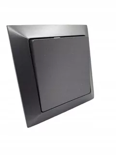 Jednoduchý vypínač / vypínače série PREMIUM vo farbe grafit.