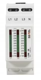 3-fázový indikátor napätia Zamel Exta LDM-30 195-230 V na modulárnu lištu