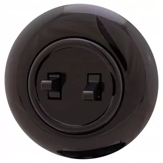 Ponuka na predaj je dvojitý spínač s rámom zo série RETRO, 10 A - 250 V