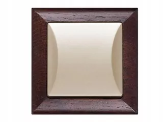 Jednoduchý vypínač série OPAL (drevo - metalíza)