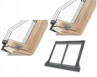 2x SUPER energeticky úsporné 3-sklenené strešné okno PREMIUM M6A 78 × 118 + príruba Combi