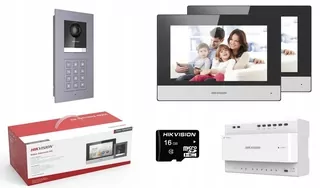 Jednoduchý dvojkanálový IP 7'' video interkom Hikvision DS-KIS702P-2KD-KP