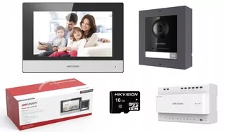 Jednoduchý dvojkanálový IP 7'' video interkom Hikvision DS-KIS702