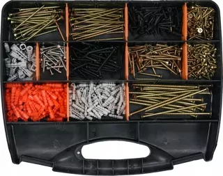 Skrutky, šróby - Sada skrutiek a hmoždiniek týchto 770pcs Ocynk