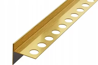 Lineárny odtok Sklenená mozaika Šikmá okrajová lišta, matná zlatá, 120 cm