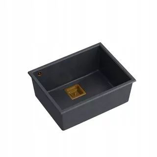Kuchynský drez - GRANITE COARD SLOŽKOU BLACKU 55X42 cm meď