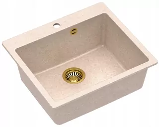 Drez MORGAN 110 GraniteQ + sifón s odtokovou rúrkou 3,5" SteelQ PVD