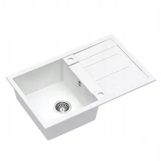 Drez MORGAN 111 GraniteQ + sifón s odtokovou rúrkou 3,5" SteelQ Oceľ