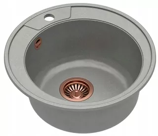 Drez MORGAN GraniteQ + sifón s odtokom 3,5" SteelQ PVD