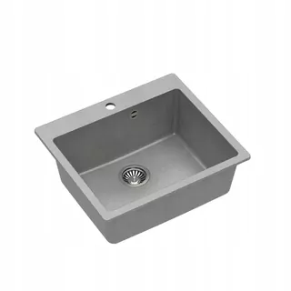 Kuchynský drez - Kuchynský umývadlo GRANITE MORGAN110 GRAY QUADRON SIPHON