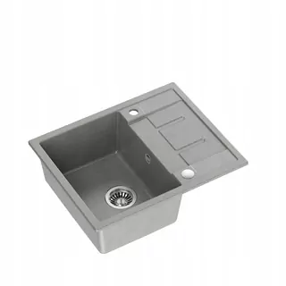 Kuchynský drez - KUCHYŇSKÝ DREZ GRANITOVÝ MORGAN116 SIVÝ SIFÓN QUADRON