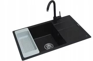 SCHOCK drez na umývanie riadu RONDA D-100XL ONYX CRISTALITE+