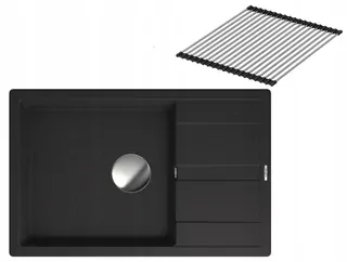 Umývadlo SCHOCK RONDA D-100 L ONYX + odtoková mriežka + rollmata