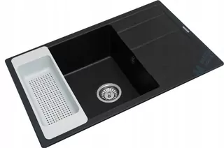 SCHOCK drez na umývanie riadu RONDA D-100XL ONYX CRISTALITE+