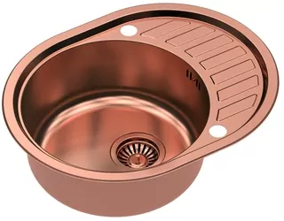 Oceľový drez CLINT 211 MEĎ SteelQ PVD + sifón s