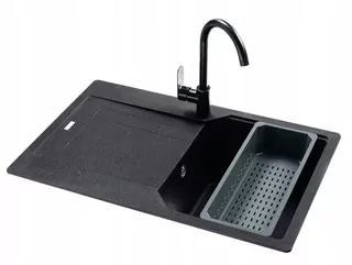Kuchynská súprava: drez Franke UBG 611-78 ONYX ľavá komora + batéria Oceanid Iante Black