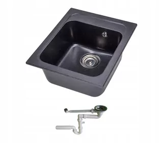 Kuchynský drez - Umývadlo GRANITE 41X47 + SIPHON 8 COLOR COLOR DOWN