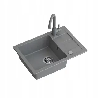 Kuchynský drez - GRANITE DOPLNOSŤ 1-KOM 62X44 GRAY s batériou