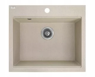 Kuchynský drez - GRANITE 1-COMBE DOPLARD 57X50 CM BEIGE