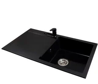 Žula kuchynský drevík 1 komori s odpadu brado alex + beta kuchyňská baterija + manual syfón