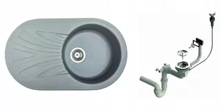 Kuchynský drez - GRANITE DOPLOV 4 FARBY 76X45 SIPHON AUTOMAT