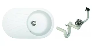Kuchynský drez - GRANITE SIMPSKA 4 FARBY 76X45 DOASK SIPHON