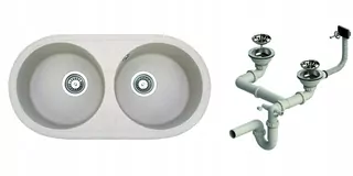Kuchynský drez - GRANIOTE SIMP 4 FARBY 77X41 DOASK SIPHON