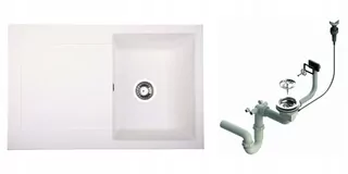 Kuchynský drez - GRANITE SIMPSKO 4 FARBY 78X50 SIPHON AUTOMAT
