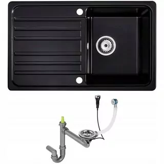 SADA: Jednokomorový drez s odkvapkávačom SAPPHIRE 1KDO – automatický sifón SPACE SAVING v cene sady
