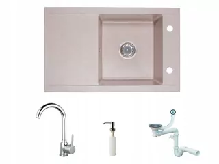 Žula drevík + kuchynská baterija + dávkovač tekutosti